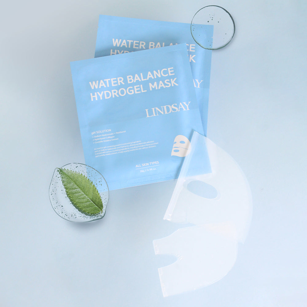 LINDSAY Water Balance Hydrogel Mask 10 PCS