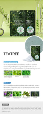LINDSAY Korean Modeling Mask Pack TeaTree 5 PCS