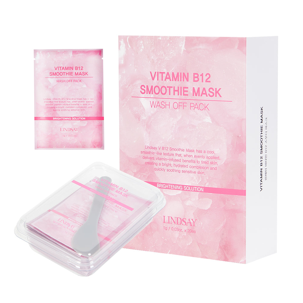 LINDSAY Vitamin B12 Smoothie Mask Wash Off Pack 20EA