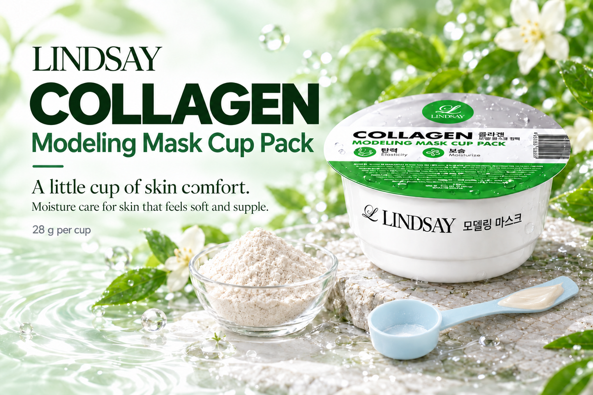 Lindsay Korean Collagen 2PCS & Vitamin 2PCS Modeling Mask Cup Pack