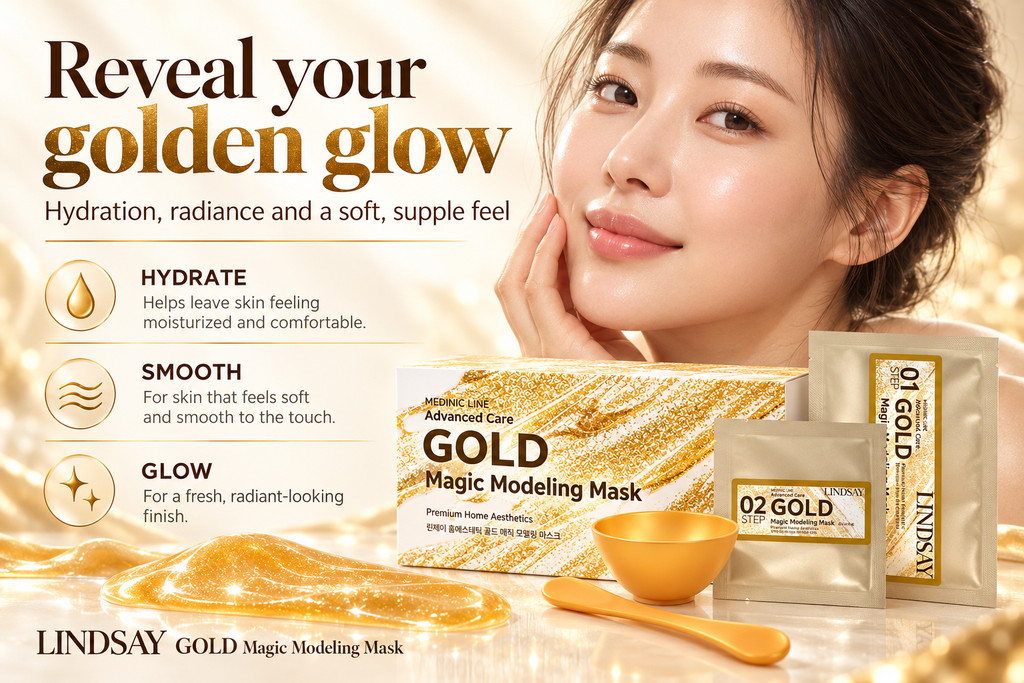 Lindsay GOLD Magic Modeling Mask 10 PCS