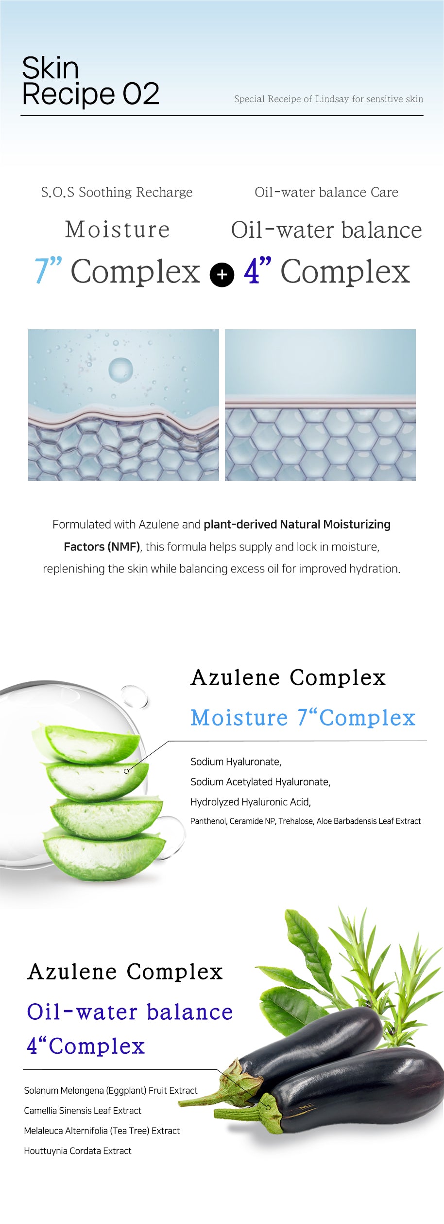 LINDSAY PH Solution Azulene Calming Toner Pad 60PADS 220ML