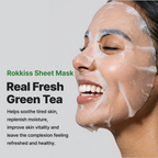 ROKKISS Real Fresh Green Tea Korean Face Mask 10 PCS