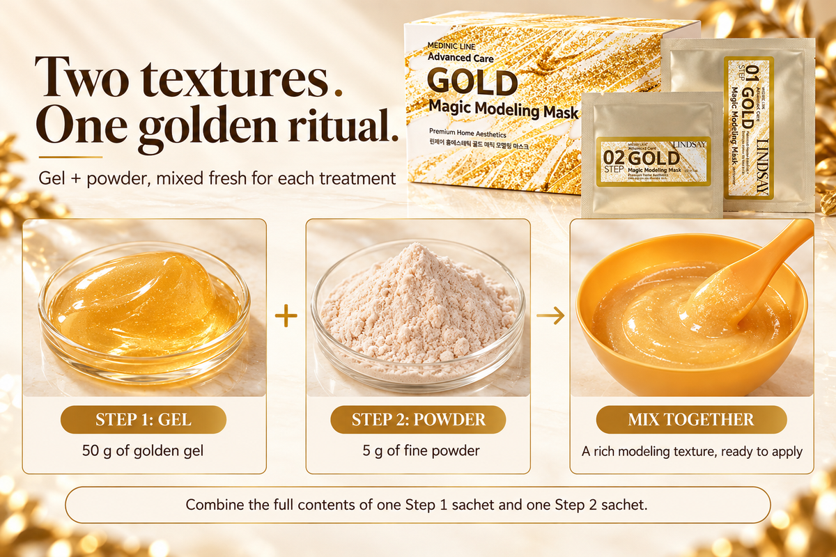 Lindsay GOLD Magic Modeling Mask 10 PCS