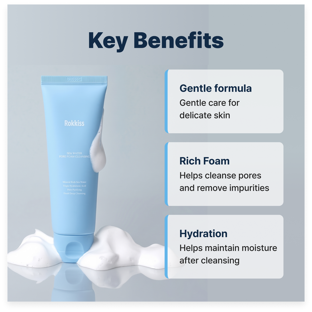 ROKKISS Sea Water Pore Cleansing Foam 120ML