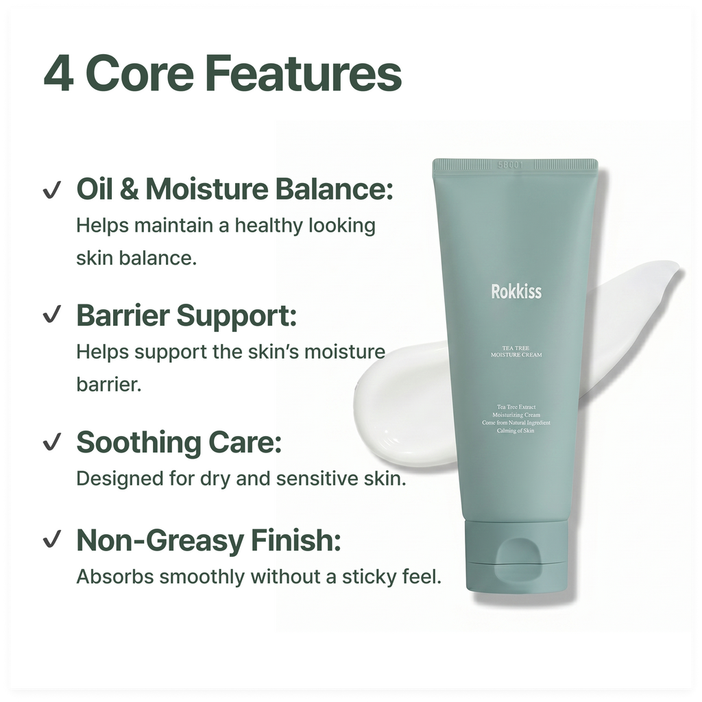 Rokkiss Tea Tree Moisture Cream 100ML