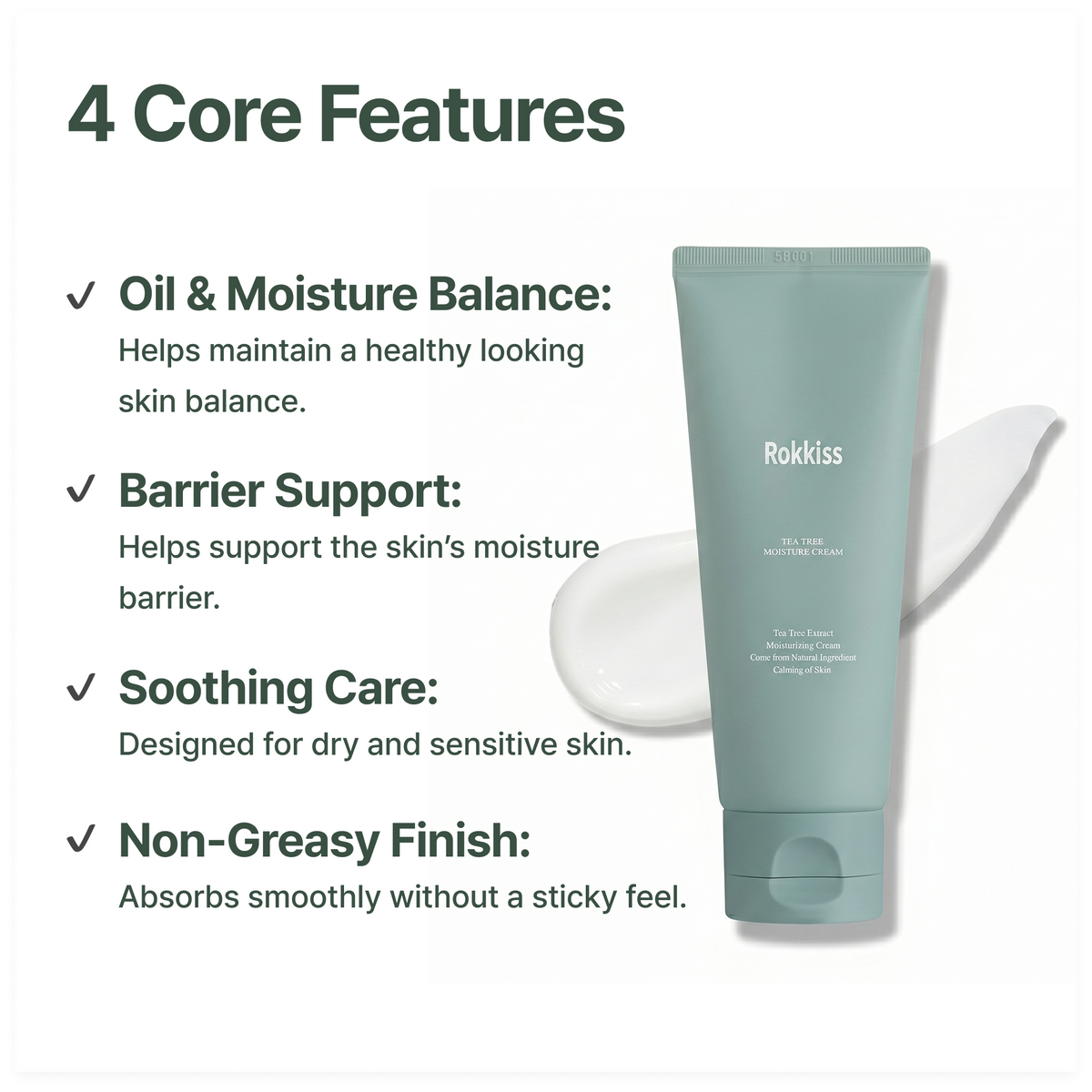 Rokkiss Tea Tree Moisture Cream 100ML