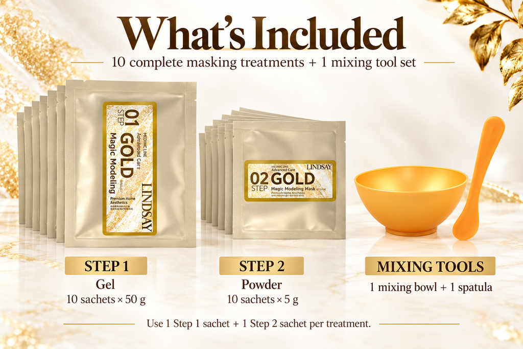 Lindsay GOLD Magic Modeling Mask 10 PCS