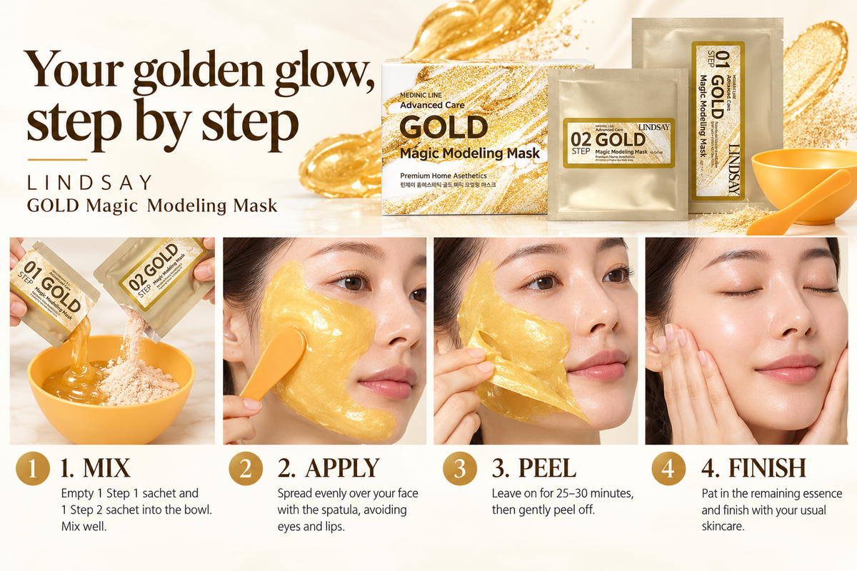 Lindsay GOLD Magic Modeling Mask 10 PCS