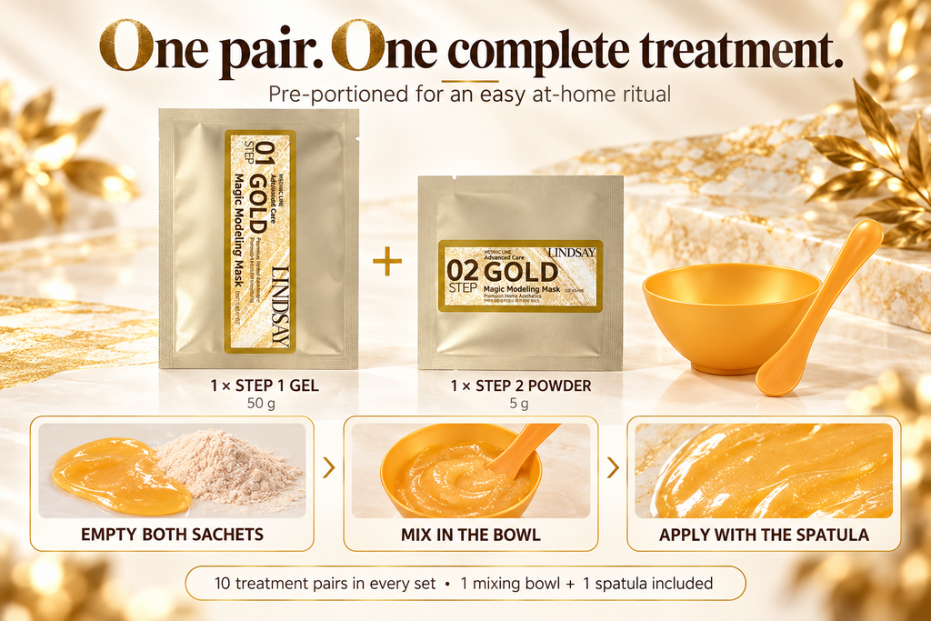 Lindsay GOLD Magic Modeling Mask 10 PCS