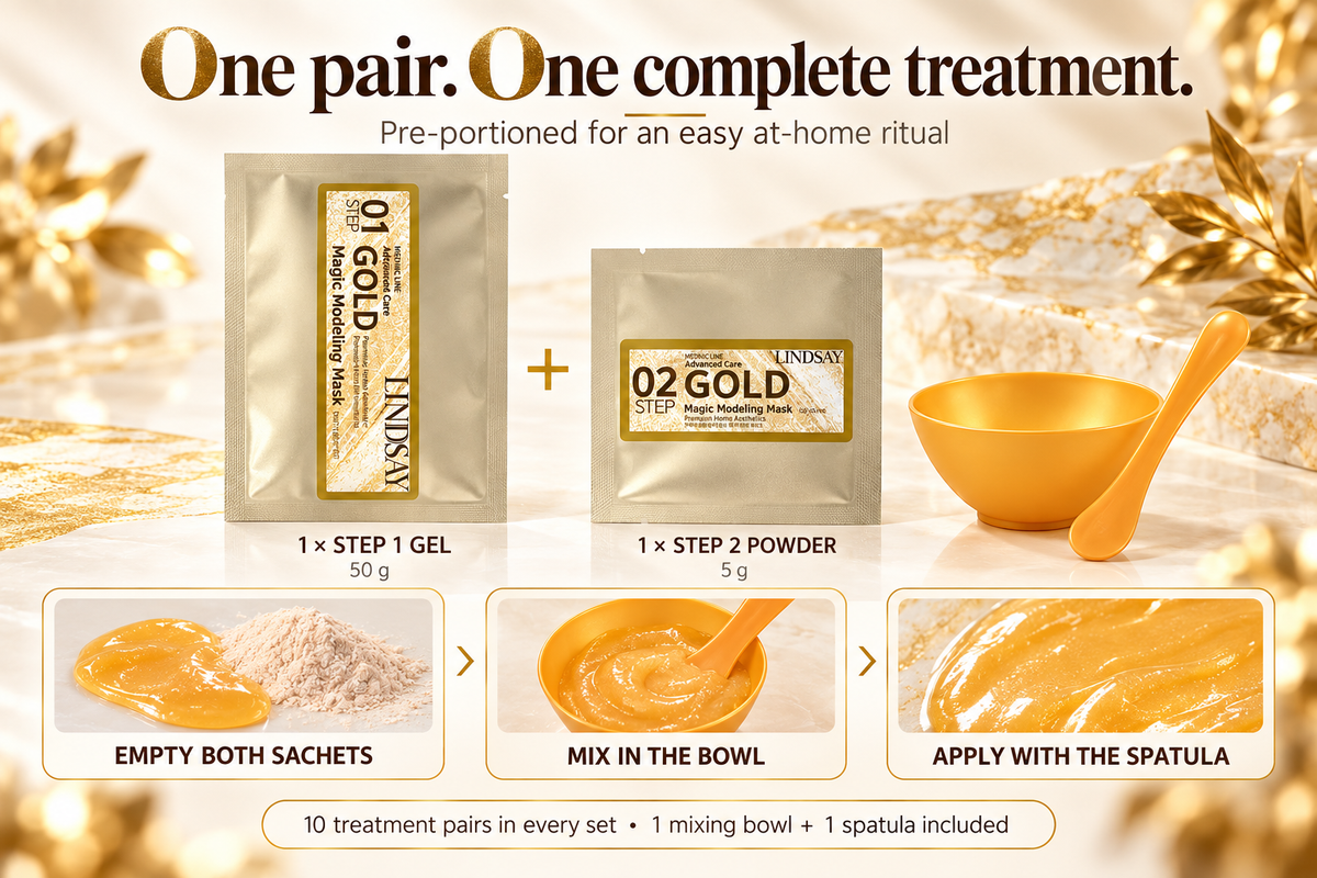 Lindsay GOLD Magic Modeling Mask 10 PCS