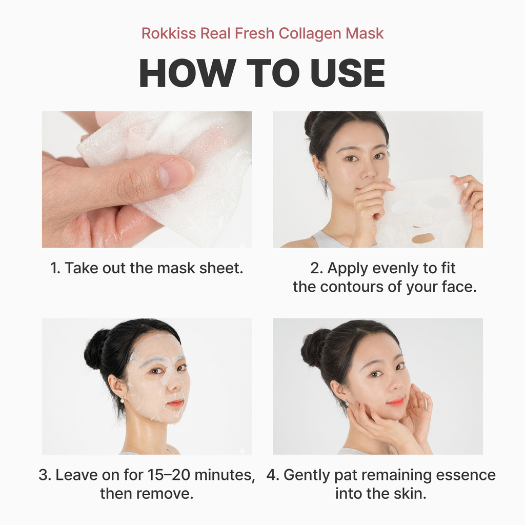 ROKKISS Real Fresh Collagen Korean Face Mask 1 PC