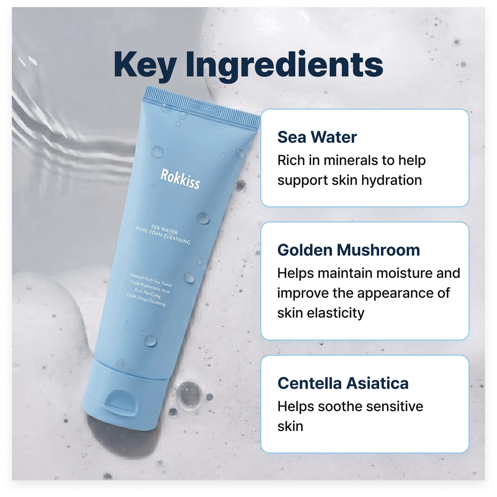 ROKKISS Sea Water Pore Cleansing Foam 120ML