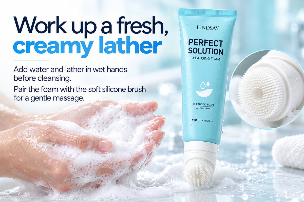 LINDSAY Cleansing Foam with Silicone Brush 120G