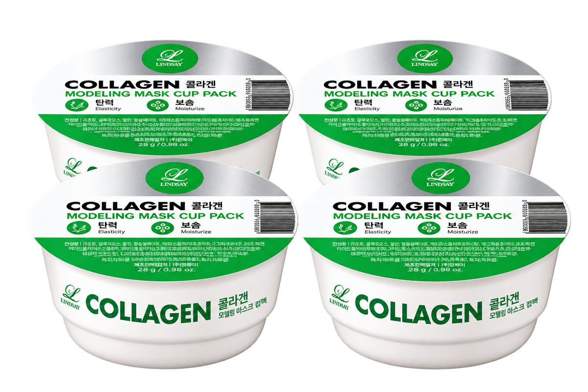 Lindsay Korean Collagen Modeling Mask Cup Pack 4PCS