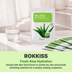 ROKKISS Real Fresh Aloe Korean Face Mask 10 PCS
