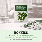 ROKKISS Real Fresh Green Tea Korean Face Mask 10 PCS