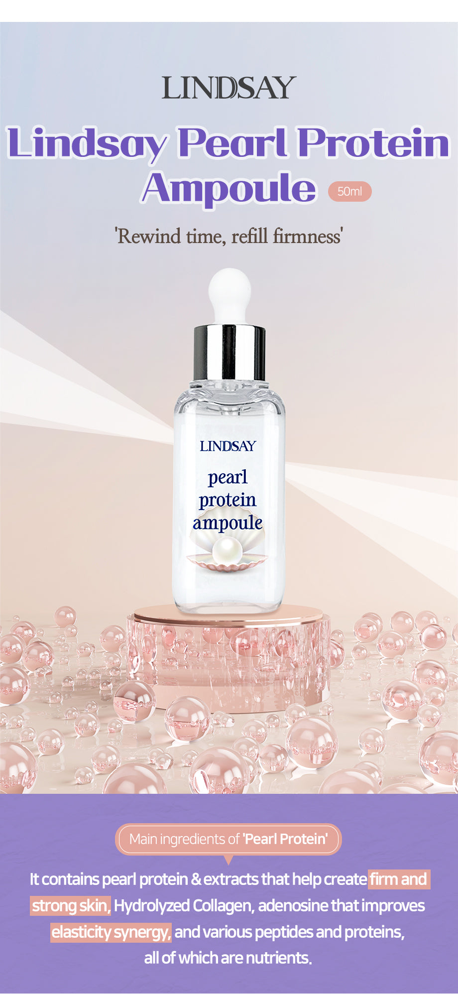 LINDSAY Pearl Protein Ampoule 50G
