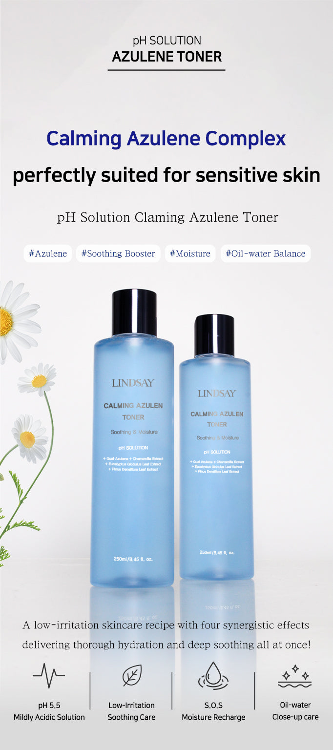 LINDSAY PH Solution Azulene Calming Toner 250ML