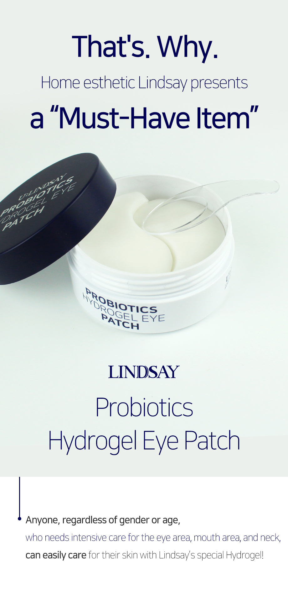 LINDSAY Probiotics Hydrogel Eye Patch 60EA