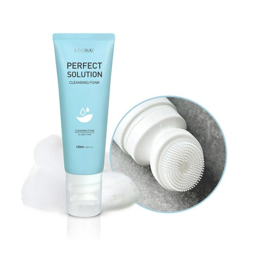 LINDSAY Perfect Solution Cleansing Foam with Silicone Brush