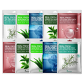 ROKKISS Real Fresh Korean Face Mask Set 10 PCS (Collagen, Aloe, Green Tea, Tea Tree, Water Bomb)