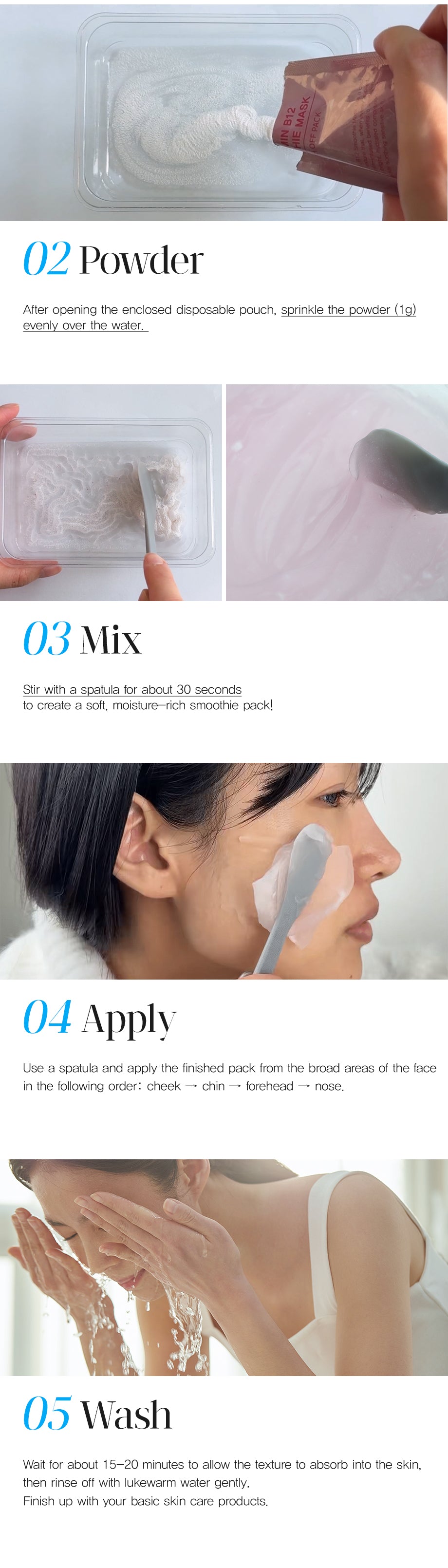 LINDSAY Vitamin B12 Smoothie Mask Wash Off Pack 20 Packs