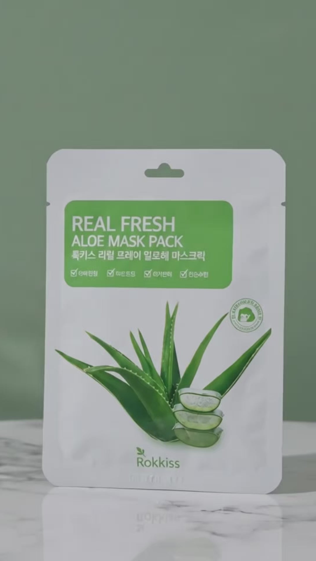 ROKKISS Real Fresh Aloe Korean Face Mask 10 PCS